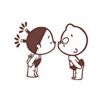 Bebekler Araba Sticker 17x17 Cm Kahverengi