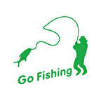 Go Fishing Araba Sticker 17x17 Cm Yeşil