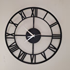 Duvar Saati Roma Rakamlı Minimal Klasik Duvar Saati Dekoratif Duvar Saati Lazer Kesim Duvar Saati Çe