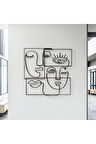 Soyut Yüz Metal Duvar Dekoru – Modern Minimalist Sanat Tablosu Ev Ofis Dekoru