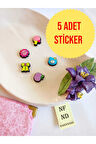 5 ADET STİCKER 3D YAPIŞKANLI MATARA STİCKER HEDİYE OYUNCAK DESENLİ RESİMDEKİLER GELİR
