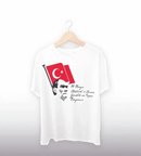 19 Mayıs Atatürkü Anma Gençlik Ve Spor Bayramı Baskılı Oversize T-shirt - Beyaz