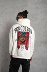 USLUCAN ALIŞVERİŞ Erkek SCHOOL BOY Baskılı Kapüşonlu Sweat - Beyaz