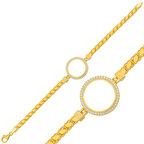 STİLLOVE Gümüş Çeyrek Takılabilen Altın Kaplama Kadın Bileklik