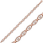 STİLLOVE Gümüş Oval Su Yolu Kadın Bileklik