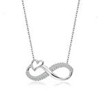 STİLLOVE Gümüş Kalpli Sonsuzluk Kadın Kolye