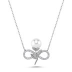 STİLLOVE Gümüş Sonsuz İnci Kadın Kolye