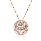 STİLLOVE Gümüş Rose Etnik Desenli Rose Kadın Kolye