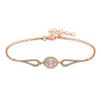 STİLLOVE Gümüş Rose Oval Baget Bileklik