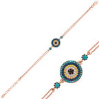 STİLLOVE Gümüş Rose Nazar Kadın Bileklik