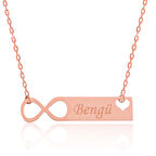 STİLLOVE Gümüş Kişiye Özel Sonsuzluk İsimli Kolye