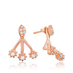 STİLLOVE Gümüş Rose Sihirli Çiçek Küpe