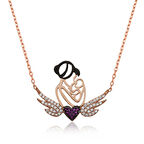 STİLLOVE Gümüş Rose Kalpli Anne Ve Çocuk Kolye