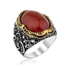 STİLLOVE Gümüş Akik Taşlı Erkek Yüzük