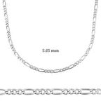 STİLLOVE 5.65 mm Gümüş Figaro Zincir - 160 mikron