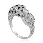 STİLLOVE ​Gümüş Kaplan Figürlü Kadın Yüzük