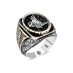 STİLLOVE Gümüş Tuğra Oval Erkek Yüzük