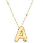 STİLLOVE Gümüş Gold Balon A Harfi Kadın Kolye