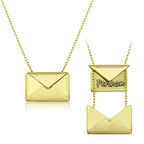 STİLLOVE Gümüş Gold Sevgiliye Mektup Kadın Kolye