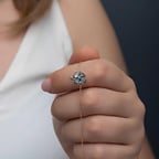 STİLLOVE Gümüş Rose Mistik Topaz Yonca Kadın Bileklik
