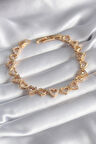 STİLLOVE 316L Çelik Gold Renk Zirkon Taşlı Kalp Model VIP Seri Kadın Bileklik
