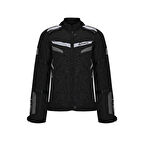 Nukrowear STEALTH PRO SİYAH-GRİ 4 Mevsim Kadın Motosiklet Montu 