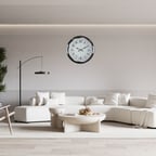Krom Modern Desenli 52 x 52 Cm Duvar Saati