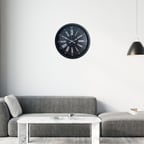 Siyah Noir Imperium 52 Cm Metal Duvar Saati