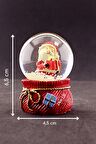 Yeni Yıl Hediyesi Dekoratif Yeni Yıl Noel Baba Hediyeleri Temalı Mini Boy Kar Küresi 6,5 cm