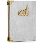 Anneye Babaya Eşe Özel Günlere Hediye Kadife Yasin Çanta Boy Gri