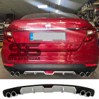 Fiat Egea Difüzör Arka Tampon Eki 4 Egzoz Çıkışlı Gri