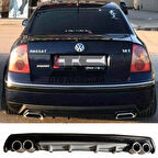 Volkswagen Passat B5 Difüzör Arka Tampon Eki 4 Egzoz Çıkışlı Gri Lüx Tip