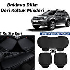 Dacia Duster 2010-2017 Arası Siyah Deri Oto Koltuk Minderi