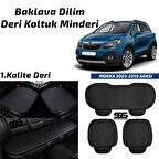 Opel Mokka 2013-2019 Arası Siyah Deri Oto Koltuk Minderi