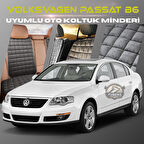 Volksvogen Passat B6 Antrasit Renk Tay Tüyü Cepli & Terletmez Sırtlı Oto Koltuk Minder Seti - Koltuk Koruma Kılıfı (ÖN & ARKA TAM SET)