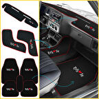 Tofaş Şahin Doğan Kartal Siyah Vites Orta Konsol Yan Kaplama Halısı & Oto Halı Paspas Seti – Nakışlı