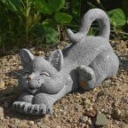 Dekoratif Sevimli Mutlu Kedi Biblo Kedi Heykeli Ev Dekoru