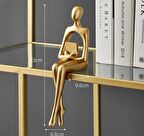 İskandinav Tarz Dekoratif 1 Adet Tekli Soyut Düşünen Heykel Biblo Ev Dekorasyon Raf Dekoru Oturma Odası Aksesuar