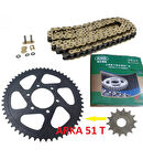 Cf Moto Nk 400 Oringli Zincir Dişli Seti Performans Arka Dişli 51 T Kmc Gold Zincir_Supermoto