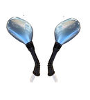 Honda Spacy Alpha 110 Ayna Seti Oem Mavi _Supermoto