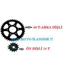 Bajaj Pulsar Ns 200-Rs 200 Ön Arka Dişli Takımı (Arka 40 T-Ön 14 T )_Supermoto