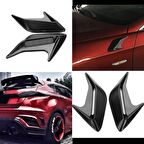 Üniversal Piano Black Kaput Çamurluk Venti Izgarası Sağ Sol 2 Adet Mini Scoop