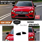 Mercedes A Class W177 2018-2021 Batman Yarasa Ayna Kapağı Piano Black ABS Plastik