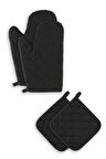 Yanmaz Ve Isıya Dayanıklı Fırın Eldiveni Ve Tutacak (2 ELDİVEN, 2 TUTACAK)