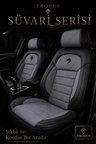 Audi A4 Sedan 2001 Sonrası Uyumlu Süvari Serisi Füme Siyah Premium Tay Tüyü Koltuk Kılıfı