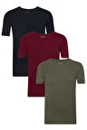 Erkek Classics Basic Fit Pamuk Yuvarlak Yaka Tshirt   3 lü