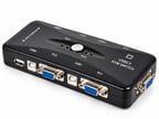 Luve Store 4 Port USB KVM Switch 4 Bilgisayar Tek Monitör Klavye Mouse Paylaşım Anahtarı USB 2.0 Hub