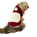 Cream Bordo Kapşonlu Sweat by Kemique Köpek Kazağı 
