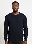 Gant Bisiklet Yaka Erkek Dokulu Sweatshirt