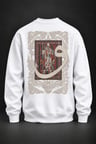 Heritage Carpet Beyaz Baskılı Sweatshirt